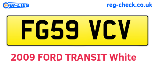 FG59VCV are the vehicle registration plates.
