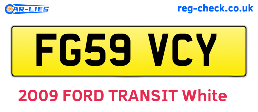 FG59VCY are the vehicle registration plates.