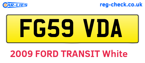 FG59VDA are the vehicle registration plates.