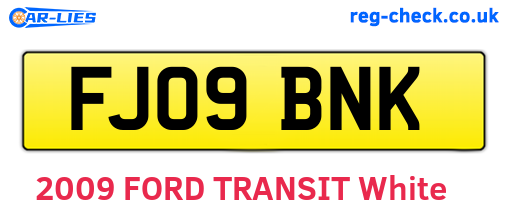 FJ09BNK are the vehicle registration plates.