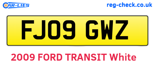 FJ09GWZ are the vehicle registration plates.
