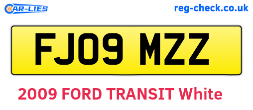 FJ09MZZ are the vehicle registration plates.