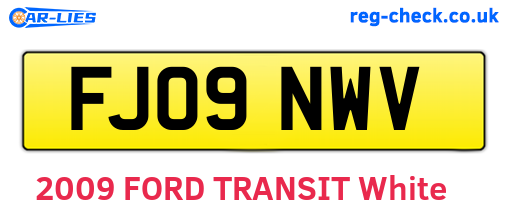 FJ09NWV are the vehicle registration plates.