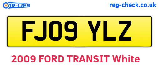 FJ09YLZ are the vehicle registration plates.