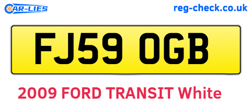 FJ59OGB are the vehicle registration plates.