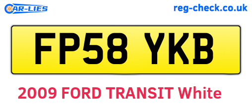 FP58YKB are the vehicle registration plates.