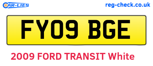FY09BGE are the vehicle registration plates.
