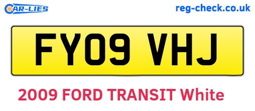 FY09VHJ are the vehicle registration plates.