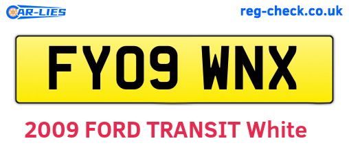 FY09WNX are the vehicle registration plates.