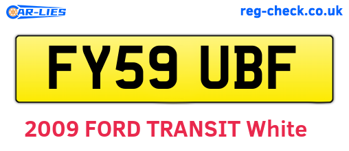 FY59UBF are the vehicle registration plates.