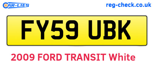 FY59UBK are the vehicle registration plates.