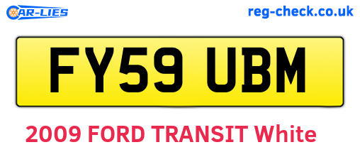 FY59UBM are the vehicle registration plates.