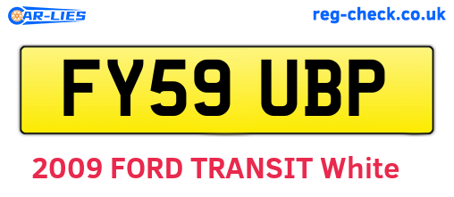 FY59UBP are the vehicle registration plates.