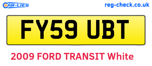 FY59UBT are the vehicle registration plates.