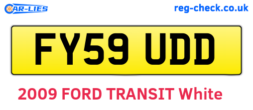 FY59UDD are the vehicle registration plates.
