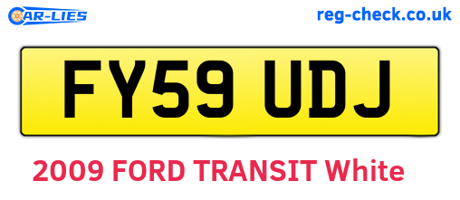 FY59UDJ are the vehicle registration plates.