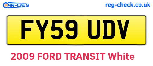 FY59UDV are the vehicle registration plates.