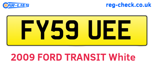 FY59UEE are the vehicle registration plates.