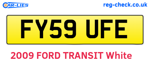 FY59UFE are the vehicle registration plates.