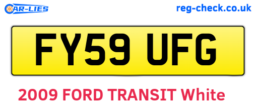FY59UFG are the vehicle registration plates.