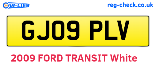 GJ09PLV are the vehicle registration plates.