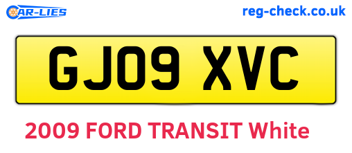 GJ09XVC are the vehicle registration plates.