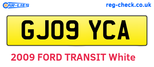 GJ09YCA are the vehicle registration plates.