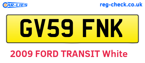 GV59FNK are the vehicle registration plates.