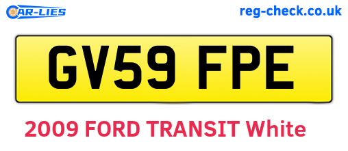 GV59FPE are the vehicle registration plates.
