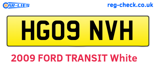 HG09NVH are the vehicle registration plates.