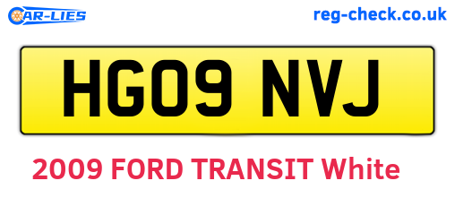 HG09NVJ are the vehicle registration plates.