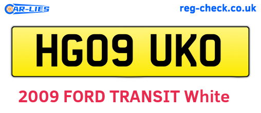 HG09UKO are the vehicle registration plates.