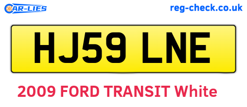 HJ59LNE are the vehicle registration plates.