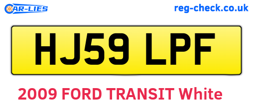 HJ59LPF are the vehicle registration plates.