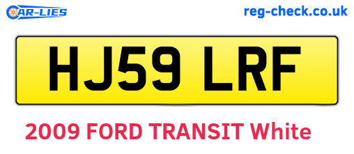 HJ59LRF are the vehicle registration plates.