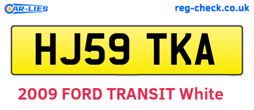 HJ59TKA are the vehicle registration plates.