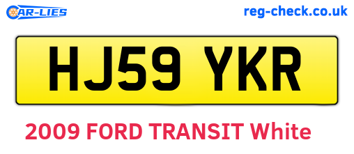 HJ59YKR are the vehicle registration plates.