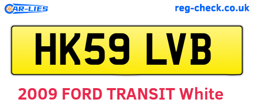 HK59LVB are the vehicle registration plates.