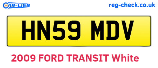 HN59MDV are the vehicle registration plates.