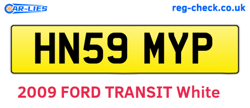 HN59MYP are the vehicle registration plates.