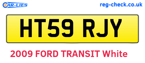 HT59RJY are the vehicle registration plates.