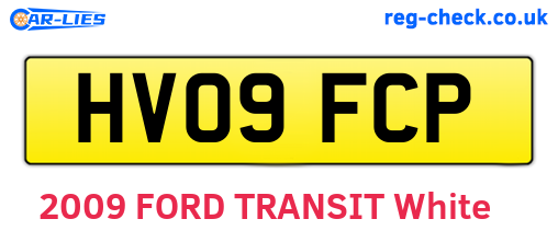 HV09FCP are the vehicle registration plates.