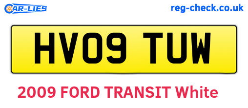 HV09TUW are the vehicle registration plates.