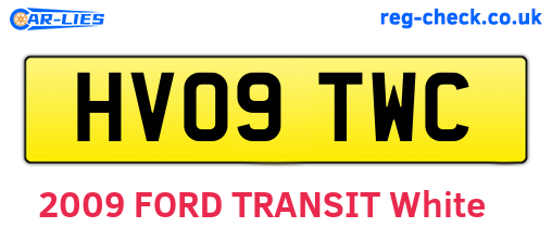 HV09TWC are the vehicle registration plates.