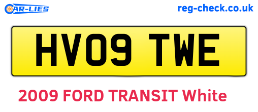 HV09TWE are the vehicle registration plates.