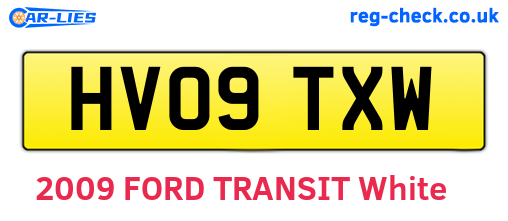 HV09TXW are the vehicle registration plates.