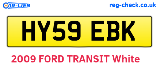 HY59EBK are the vehicle registration plates.