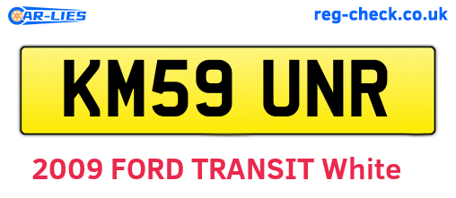KM59UNR are the vehicle registration plates.