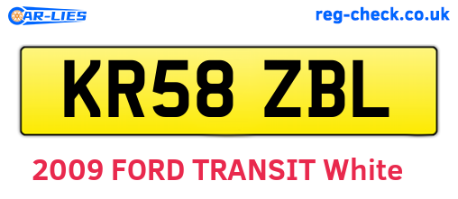 KR58ZBL are the vehicle registration plates.