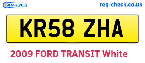 KR58ZHA are the vehicle registration plates.